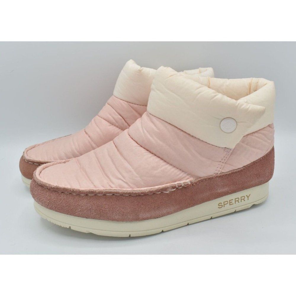Sperry Womens Size‎ 9 Moc Sider Nylon Pink Booties Shoes